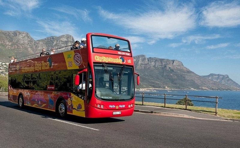 Ônibus turístico na Cidade do Cabo África do Sul