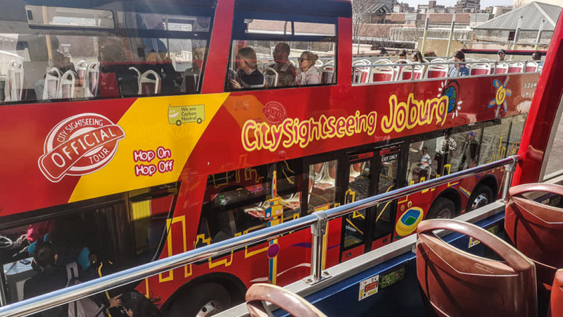 Ingresso para o ônibus turístico em Joanesburgo