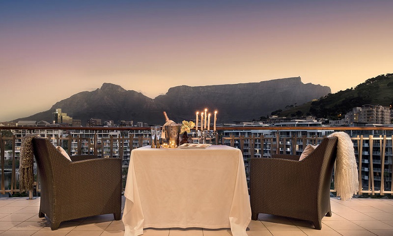 Jantar de lua de mel na Cidade do Cabo