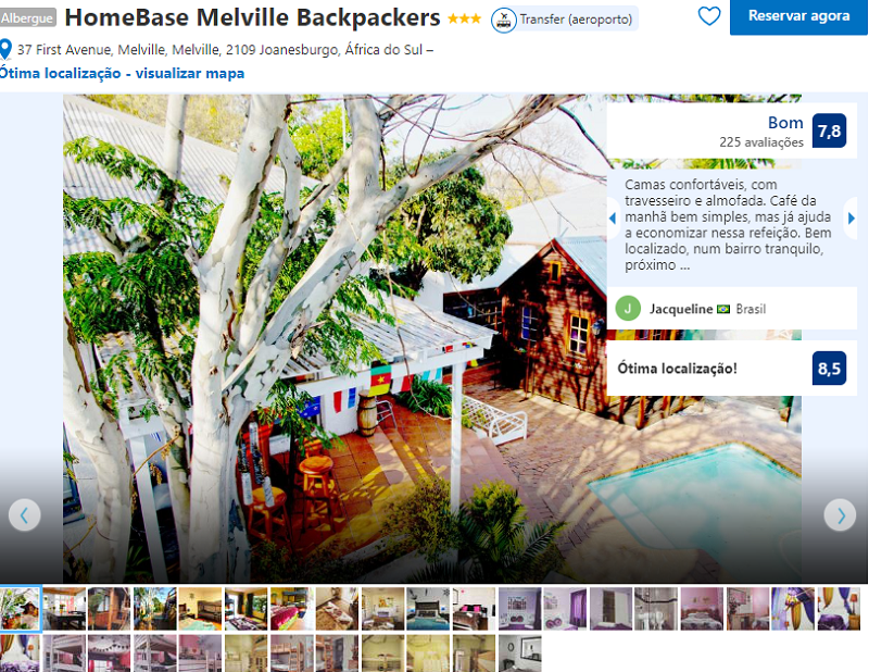 Fachada do hostel HomeBase Melville Backpackers em Joanesburgo