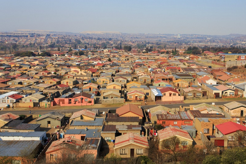 Casas de Soweto em Joanesburgo