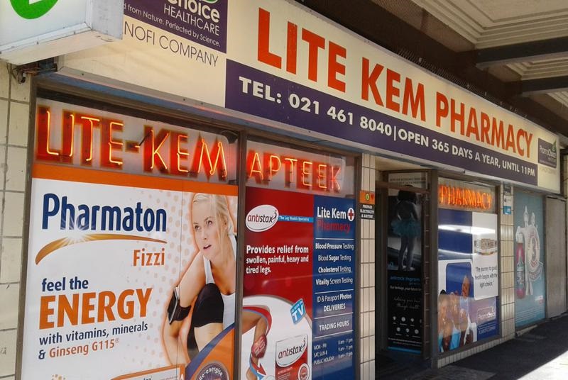 Farmácia Lite-Kem Pharmacy na Cidade do Cabo